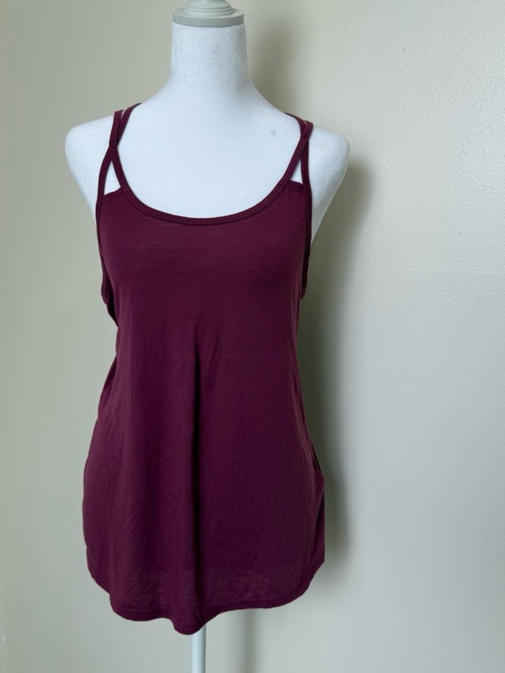 Old Navy Burgundy Double-Strap Tank Top